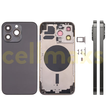 Cellmaxs For iPhone 13 Mini Pro Max Back Housing Cover Replacement With Power Volume Button Keys Camera Lens Sim Card Tray Free Tools