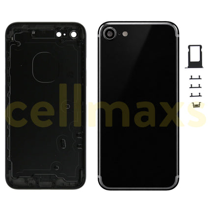 Cellmaxs For iPhone 7 Back Housing Cover Replacement With Wireless Charging Power Volume Flex Camera Lens Button Keys Sim Card Tray Free Tools