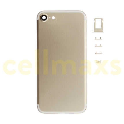 Cellmaxs For iPhone 7 Back Housing Cover Replacement With Wireless Charging Power Volume Flex Camera Lens Button Keys Sim Card Tray Free Tools