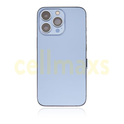 Cellmaxs For iPhone 13 Mini Pro Max Back Housing Cover Replacement With Power Volume Button Keys Camera Lens Sim Card Tray Free Tools