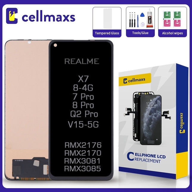 For REALME 8 4G 7 8 Q2 Pro V15 5G LCD