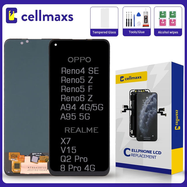 For OPPO Reno4 SE Reno5 F Reno6 Z A94 4G A95 5G REALME X7 V15 Q2 Pro 8 Pro LCD