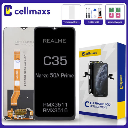 For REALME C35 Narzo 50A Prime LCD