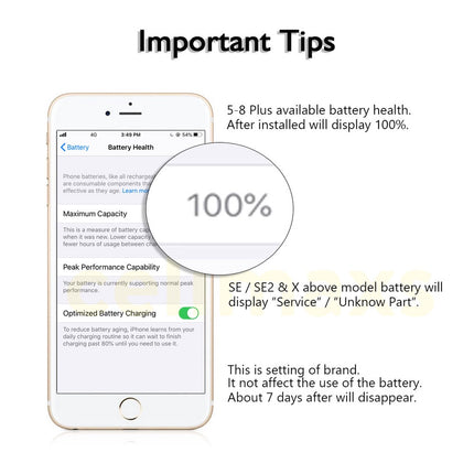 For iPhone 5S SE 6 6s 7 8 SE 2020 X XS XR MAX 11 12 13 14 Mini Plus Pro Max High Capacity Battery