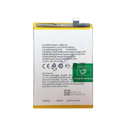 For REALME C11 C12 C15 C25 Narzo 20 30 BLP793 Battery