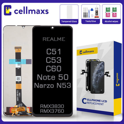 For REALME C51 C53 C60 Narzo N53 Note 50 LCD