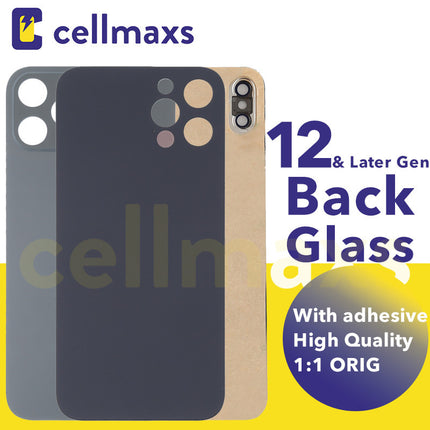 For Apple iPhone 12 13 14 15 Pro Plus Max Back Glass Cover