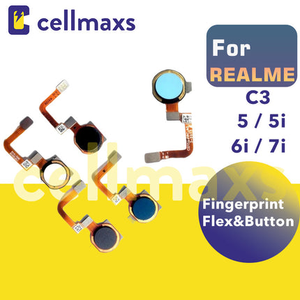 For REALME 5 5i Pro 6i 7i C3 Fingerprint Flex