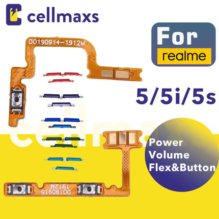 For REALME 5 5i 5s Power Volume Button Flex