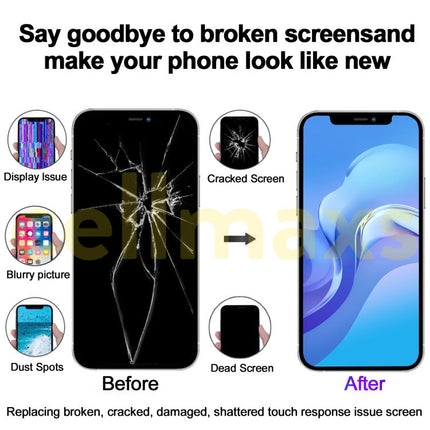 For Apple iPhone X XS XR Max 11 12 13 14 15 Mini Pro Plus Max GX LCD