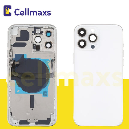 For iPhone 13 Pro Back Housing Cover Replacement With Wireless Charging Power Volume Flex Camera Lens Button Keys Sim Card Tray Free Tools