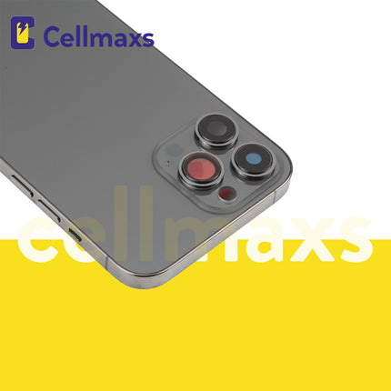 For iPhone 13 Pro Back Housing Cover Replacement With Wireless Charging Power Volume Flex Camera Lens Button Keys Sim Card Tray Free Tools