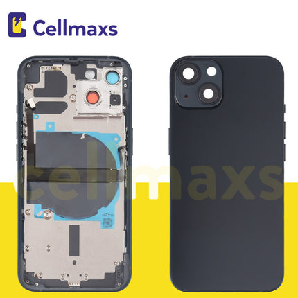 For iPhone 13 Back Housing Cover Replacement With Wireless Charging Power Volume Flex Camera Lens Button Keys Sim Card Tray Free Tools