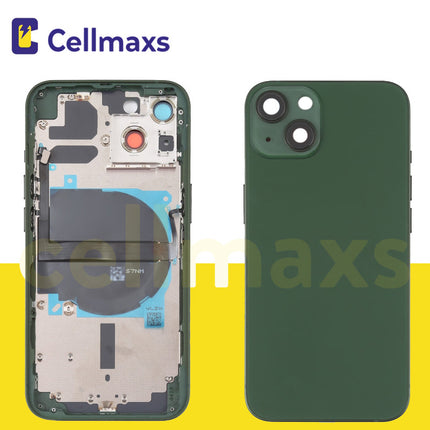 For iPhone 13 Back Housing Cover Replacement With Wireless Charging Power Volume Flex Camera Lens Button Keys Sim Card Tray Free Tools