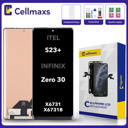 For INFINIX Zero 30 4G 5G ITEL S23+ X6731 X6731B S681LN LCD AMOLED Touch Screen Replacement