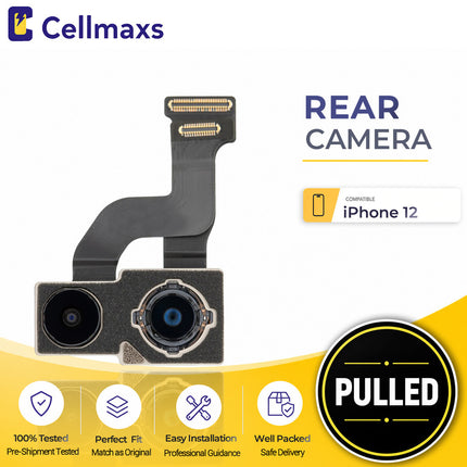 Cellmaxs For iPhone 12 Back Rear Camera Module Replacement with Programmed Flex No Pop-Up Option