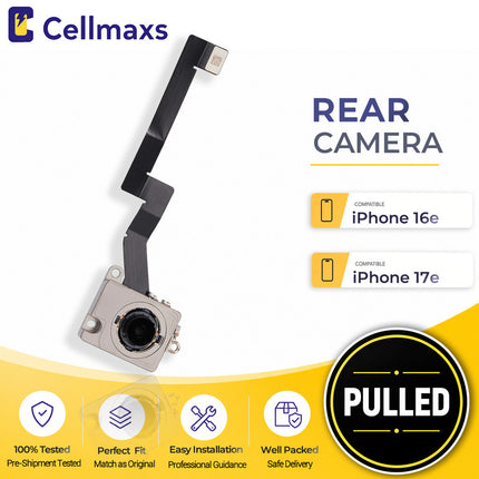 Cellmaxs For iPhone 16e iPhone 17e Back Rear Camera Module Replacement with Programmed Flex No Pop-Up Option