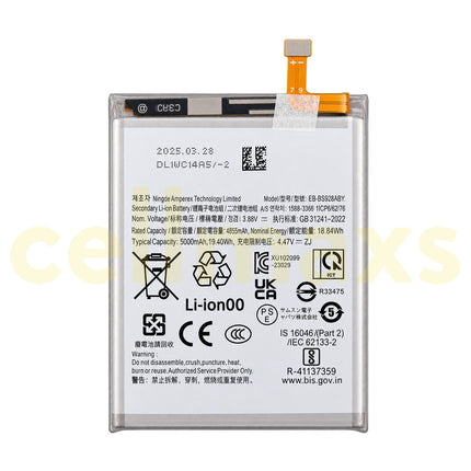Cellmaxs Battery EB-BS928ABY 5000mAh For Samsung Galaxy S24 Ultra S928 SM-S928B SM-S928B/DS SM-S928U Battery Replacement With Tools Adhesive