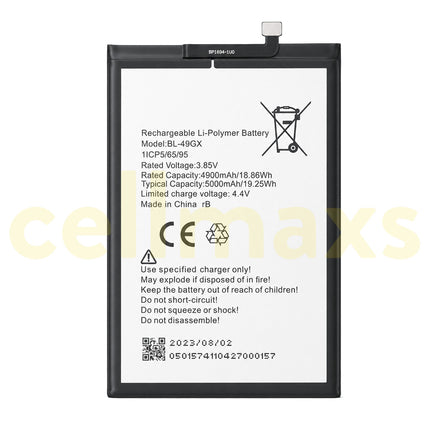 Cellmaxs Battery BL-49GX 5000mAh For Infinix Note 7 10 11 11s Hot 11s NFC Battery Replacement With Tools Adhesive
