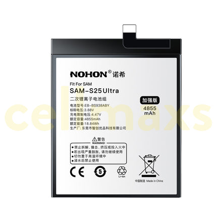 Nohon Battery EB-BS938ABY 4855mAh For Samsung Galaxy S25 Ultra S938 SM-S938B SM-S938B/DS SM-S938U Battery Replacement With Tools Adhesive