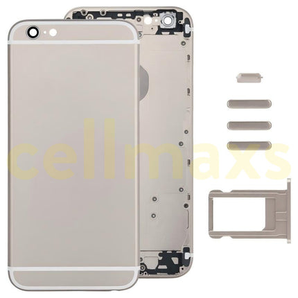 Cellmaxs For iPhone 6 Back Housing Cover Replacement With Wireless Charging Power Volume Flex Camera Lens Button Keys Sim Card Tray Free Tools