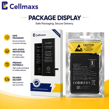 Cellmaxs Battery For Vivo V21 B-P9 V21 5G V2066 V2108 V2050 4000mAh Battery Replacement With Tools Adhesive