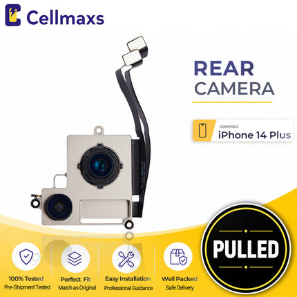Cellmaxs For iPhone 14 Plus Back Rear Camera Module Replacement with Programmed Flex No Pop-Up Option