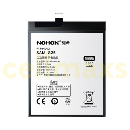 Nohon Battery EB-BS931ABY 3885mAh For Samsung Galaxy S25 S931 SM-S931B SM-S931B/DS SM-S931U Battery Replacement With Tools Adhesive