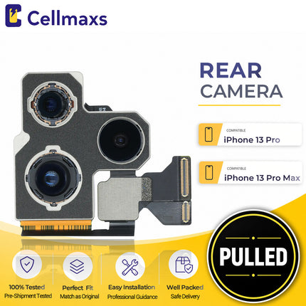 Cellmaxs For iPhone 13 Pro iPhone 13 Pro Max Back Rear Camera Module Replacement with Programmed Flex No Pop-Up Option