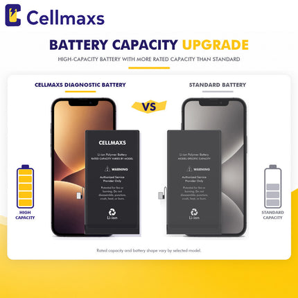 Cellmaxs Diagnostic Battery For iPhone 13 3740mAh Pass Repair Assistant Battery Replacement With Tools Adhesive