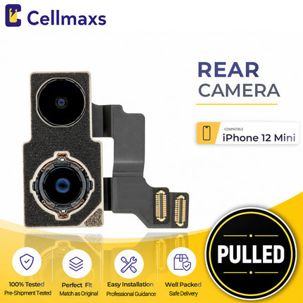 Cellmaxs For iPhone 12 Mini Back Rear Camera Module Replacement with Programmed Flex No Pop-Up Option
