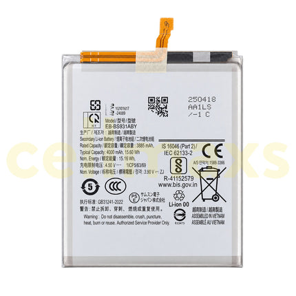Cellmaxs Battery EB-BS931ABY 4000mAh For Samsung Galaxy S25 S931 SM-S931B SM-S931B/DS SM-S931U Battery Replacement With Tools Adhesive