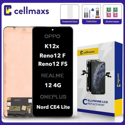 For OPPO K12x Reno12 F FS 4G 5G REALME 12 4G ONEPLUS Nord CE4 Lite LCD Touch Screen Replacement