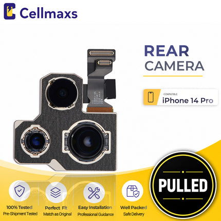 Cellmaxs For iPhone 14 Pro Back Rear Camera Module Replacement with Programmed Flex No Pop-Up Option