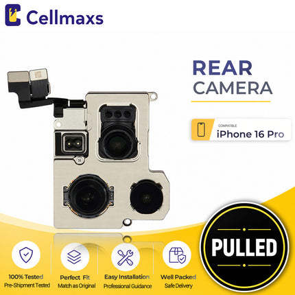 Cellmaxs For iPhone 16 Pro Back Rear Camera Module Replacement with Programmed Flex No Pop-Up Option