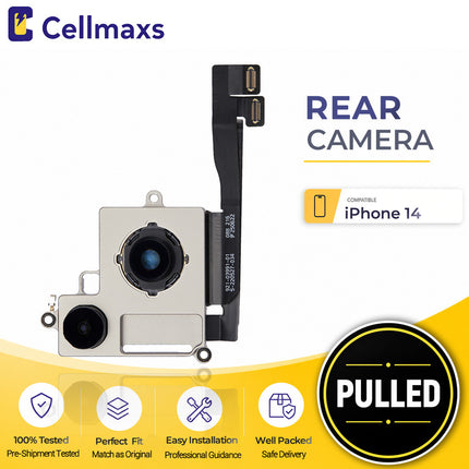 Cellmaxs For iPhone 14 Back Rear Camera Module Replacement with Programmed Flex No Pop-Up Option