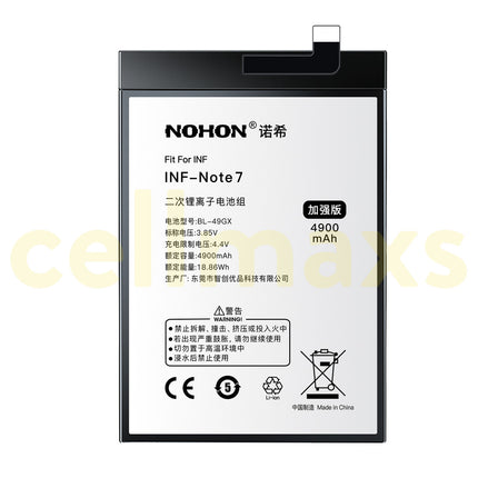 Nohon Battery BL-49GX 4900mAh For Infinix Note 7 10 11 11s Hot 11s NFC Battery Replacement With Tools Adhesive