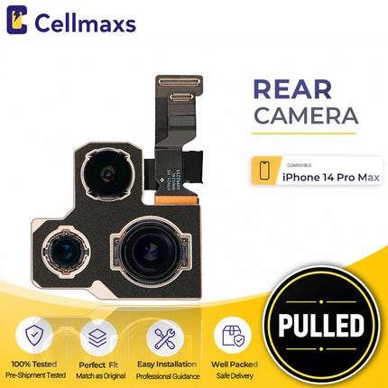 Cellmaxs For iPhone 14 Pro Max Back Rear Camera Module Replacement with Programmed Flex No Pop-Up Option