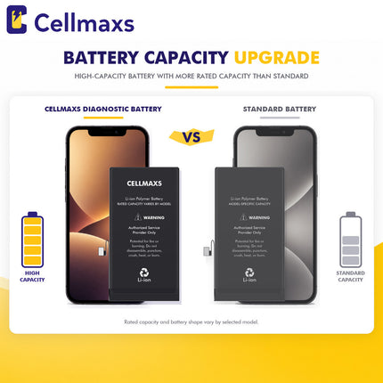 Cellmaxs Diagnostic Battery For iPhone 12 3320mAh Pass Repair Assistant Battery Replacement With Tools Adhesive
